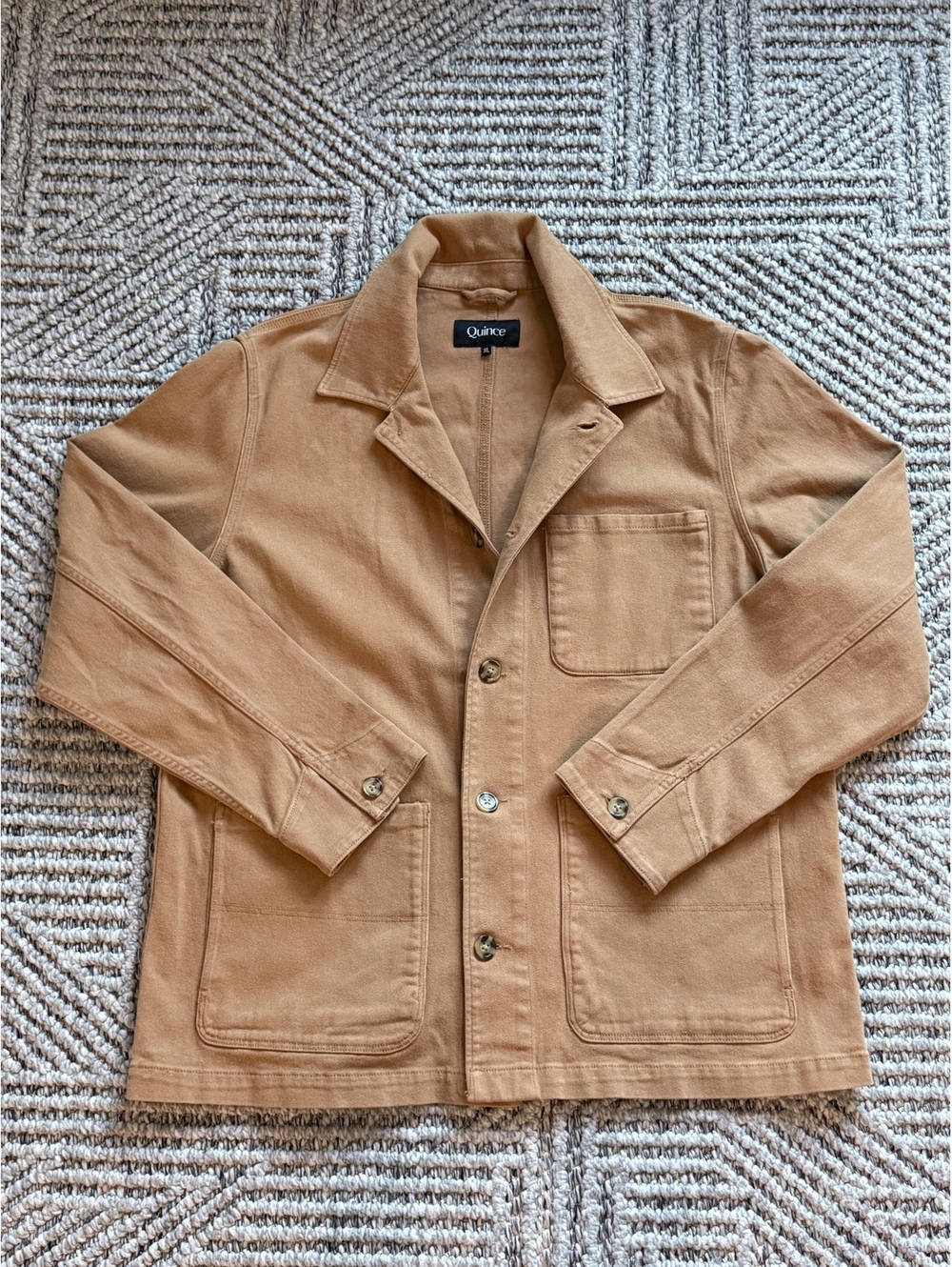 Quince Men's Organic Cotton Tan Jacket XL